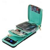 baratos Capa Samsung-telefone Capinha Para Samsung Galaxy Z Virar 6 Z Flip 5 Z Flip 4 Z Flip 3 Capa traseira Capa articulada Zíper com cordão Slot para cartão Retro PC Couro PU