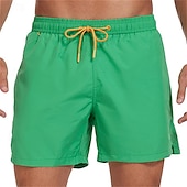 abordables shorts de baño para hombre-Hombre Pantalones de Surf Pantalones de Natación Boxers de Natación Correa Cintura elástica Plano Comodidad Secado rápido Corto Festivos Playa Fin de semana Moda Casual Azul cielo Sandía Roja