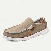levne Pánské nazouváky a mokasíny-pánské ležérní slip-on plátěné mokasíny s polstrovanou podrážkou - lehké a pohodlné boty pro každodenní nošení