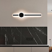 abordables Appliques murales d&#039;intérieur-appliques murales d&#039;intérieur à LED source de lumière 3 couleurs 60 cm tête unique 20 w luminaires linéaires appliques murales à longue bande en métal avec abat-jour en acrylique applique moderne