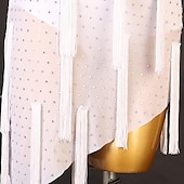cheap Latin Dancewear-Latin Dance Exotic Dancewear Latin Salsa Dance Dress Tassel Crystals / Rhinestones Women&#039;s Performance Daily Wear Sleeveless Spandex