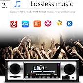 preiswerte Bluetooth Auto Kit/Freisprechanlage-Autoradio Bluetooth Oldtimerradio MP3-Player Stereo USB für AUX Oldtimer-Stereoanlage Audio Silber Schwarz