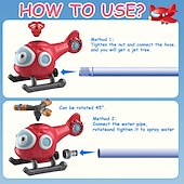 cheap Beach &amp; Outdoor Toys-2-in-1 Water Sprinkler Baseball Helicopter Toy for Kids Outdoor Play Attaches to Garden Hose Summer Outside Toys Lawn Backyard Game Pool Party for Kids Boys Girls Gift