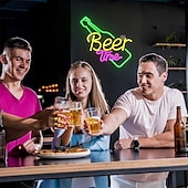 halpa LED-neonvalot-oktoberfest olutaika led valovalo kauppa baari ravintola hotelli koristevalo neon makuuhuone seinä keittiö henkilökohtainen sisustus yövalo usb 1kpl