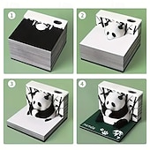 お買い得  事務用品-パンダモデル 3D 立体紙彫刻カスタムノートクリエイティブギフト引き裂いて解凍できるノート紙の装飾