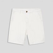 billiga Herrarnas Elite Shorts-Herr Kostymbyxor Dragkedja Ficka Ensfärgat Andningsfunktion Knelängd Formell Bröllop Fest Elegant och modernt Formell Vit Marinblå Microelastisk