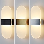 levne Vnitřní nástěnná světla-led nástěnné svítidlo 2barevný světelný zdroj 10cm 5w nordic style ip54 hliníková akrylová vnitřní nástěnná svítidla osvětlení do ložnice koupelna obývací pokoj chodby 85-265v