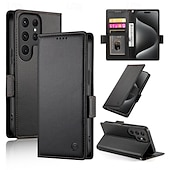 voordelige Samsung-hoesje-Telefoonhoesje voor Samsung Galaxy A55 A35 A25 A15 5G A54 A34 A14 A73 A53 A33 A23 A13 A72 A52 A32 A22 A12 S25 Ultra Achtercover met Standaard Houder Magnetische Kaartsleuf Retro TPU PU Leer