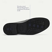 cheap Premium Leather Loafers-Men&#039;s Premium Cowhide Leather Loafers - Classic Black Slip-On Dress Shoes for Business and Formal Wear