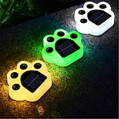 cheap Ground Lights-1/4pcs Outdoor Solar Cat Paw Lawn Lights, Solar Cute Cat Paw Deck Lights Ground Lamps LED Cat Paw Scene Light Landscape Light