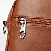 Недорогие Сумки через плечо-Модная коричневая стеганая сумка через плечо для женщин – стильная сумка через плечо из искусственной кожи с застежкой-молнией в форме сердца и множеством карманов.