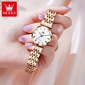 cheap Quartz Watches-New Olevs Olevs Brand Fashion Women&#039;S Quartz Watch Simple Fashion Trend Travel Sports Leisure Waterproof Steel Belt Women&#039;S Wristwatch