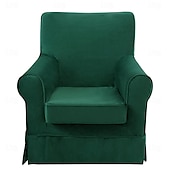 abordables Funda de sofá-Funda de Sillón de Terciopelo Color Sólido Acolchada
