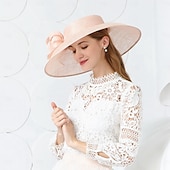 abordables Fascinateurs &amp; Chapeaux-Élégant Rétro Vintage Derby accessoire Chapeau Chapeau d'église Dame Noble Déguisement Femmes Saint-Valentin Derby Fête de mariage Foulard Adulte Chapeau Printemps &amp; Été