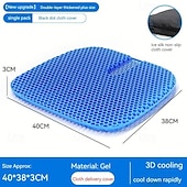 cheap Car Seat Covers-FYAUTOPER Car honeycomb gel cushion summer cool pad Single car pad silicone breathable ice pad butt pad summer truck seat pad