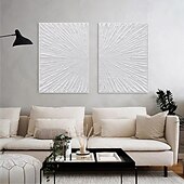 levne Abstraktní malby-ručně malovaná abstraktní minimalistická monochromatická olejomalba ruční triptych umění na plátně bílá texturovaná olejomalba minimalistická nástěnná malba nástěnná malba