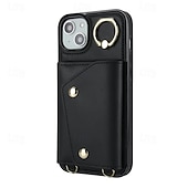 economico Cover per iPhone-telefono Custodia Per iPhone 16 15 14 Pro Max Plus iPhone 13 12 11 Pro Max Mini Custodia Portafoglio Cerniera con Cordino Con Cinturino da Polso Retrò TPU Pelle PU