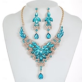 cheap Jewelry Sets-Bridal Jewelry Sets Two-piece Suit Rhinestone Imitation Diamond 1 Necklace Earrings Women&#039;s Statement Sweet Lovely Classic Precious Peacock Jewelry Set For Wedding Gift
