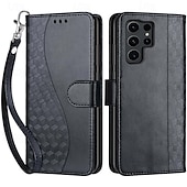 tanie Etui do telefonów Samsung-telefon Kılıf Na Samsung Galaxy S24 Ultra Plus S23 S22 S21 S20 Ultra Plus FE A55 A35 A25 A15 5G A54 A34 A14 A72 A52 A32 A22 A12 A53 A33 A23 A13 S25 Ultra Osłona tylna Z podpórką Magnetyczne z paskiem