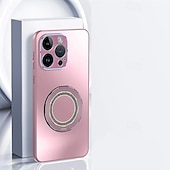 Недорогие Чехлы для iPhone-Чехол для телефона для iPhone 15 Pro Max iPhone 14 Pro Max iPhone 13 Pro Max задняя крышка с подставкой ударопрочный стеклянный камень ПК