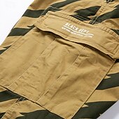 billige Klassisk-Herre Taktiske shorts Cargoshorts Shorts Knapper Multi lomme Stripe Anvendelig Knelengde utendørs Daglig Camping &amp; Vandring Mote Klassisk Svart Militærgrønn
