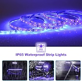 ieftine Lumini de bandă USB-bandă de lumină neagră cu led uv bandă de lumină cu LED violet interfață usb cu comutator sau cutie de baterie smd2835 380-400nm lampă cu led uv neimpermeabil pentru dans fluorescent și pentru