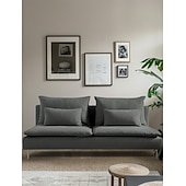 abordables Housse de canapé-Housse de section 3 places 100% coton couleur uniforme housses matelassées 8 pièces ensemble de housse de futon