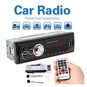 お買い得  車用Bluetoothキット/ハンズフリー-カーラジオ 1 DIN Bluetooth対応 AUX入力 TFカード Uディスク オートステレオ マルチメディアオーディオ MP3プレーヤー ヘッドユニット リモコン付き