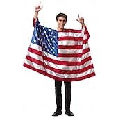 voordelige Accessoires-Amerikaanse Vlag Halloween 4 juli-kostuum Carnavalskostuum Grappig Volwassenen Dames Carnaval Onafhankelijkheidsdag 4 juli Prestatie Feest Gemakkelijke Halloween-kostuums Aankleden