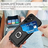 levne Pouzdra pro Samsung-telefon Carcasă Pro Samsung Galaxy S24 Ultra Plus S23 Ultra Plus S22 Plus Ultra A55 A35 A25 A15 5G A54 A34 A14 A53 A33 A23 A13 S25 Ultra Zadní kryt Držák na prsteny Slot pro kartu Nárazuvzdorné Retro