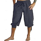 economico Fondi-Retrò Vintage Medievale 17° secolo Mascherata Pantaloni da pirata Fiera del Ren Vichingo Tinta unica Per uomo Costumi da pirata Fantasia Mascherata Festa / Sera Adulti Pantaloni