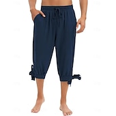 economico Fondi-Retrò Vintage Medievale 17° secolo Mascherata Pantaloni da pirata Fiera del Ren Vichingo Tinta unica Per uomo Costumi da pirata Fantasia Mascherata Festa / Sera Adulti Pantaloni