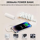 cheap Heating &amp; Cooling-Mini Portable Fan: USB Rechargeable, Quiet Handheld/Desktop Design, Foldable for Office/Home, Powerful 3-Speeds, Ideal for Outdoor Travel, Doubles as Power Bank, Compact Pocket Size