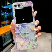cheap Samsung Cases-Phone Case For Samsung Galaxy Z Flip 6 Z Flip 5 Back Cover Ultra Thin Shockproof Flower Floral TPU