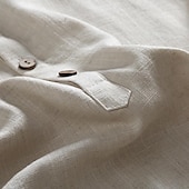 economico Casual da lavoro-Per uomo Camicia Camicia di lino Camicia con colletto cinese Camicia con colletto alla coreana Camicia popover Camicia casual Semplice Vacanza Streetwear Bianco Blu marino Azzurro cielo Grigio chiaro