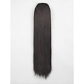 baratos Rabos-de-Cavalo-Com Cordão Rabos-de-Cavalo Ajustável / corda trançada Cabelo Sintético Pedaço de cabelo Alongamento Liso 26 polegadas Roupa Diária