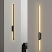 cheap Indoor Wall Lights-LED Indoor Wall Lights Warm White Modern Minimalist Linear Metal Sconce for Living Room Bedroom 110-240V 80cm Single Head Long Tube