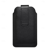 abordables sac de téléphone universel-Hommes téléphone portable boucle étui ceinture taille sac accessoires pu cuir sac à main téléphone portefeuille vintage ceinture téléphone portable gaine de protection