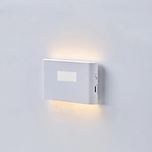 tanie lampki nocne z czujnikiem-Lampki nocne LED z czujnikiem ruchu, bezprzewodowa lampka nocna z możliwością ładowania przez USB, szafka kuchenna, oświetlenie schodka na korytarz, do łazienki, przedpokoju, sypialni, pokoju dziecięcego, kuchni i schodów 1/2/3szt