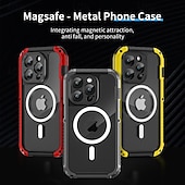 economico Cover per iPhone-telefono Custodia Per iPhone 16 15 14 Pro Max Plus iPhone 15 14 Pro Max Copertura Posteriore Custodia ad adsorbimento magnetico Traslucido Supporta la Ricarica Wireless Resistente agli urti PC
