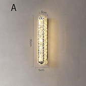 economico Luci da parete-applique da parete per interni a led luce a 3 colori 5/11 cm lampada da parete creativa di lusso ceystal moderno stile nordico soggiorno lampada da sfondo per tv semplice lampada da comodino camera da