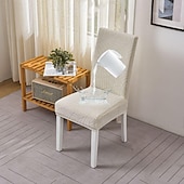 cheap Chair Cover-Water Resistant Elastic Dining Chair Cover for Dining Room Kitchen Wedding Hotel Banquet Restaurant Anti-dirty Seat Chair Covers