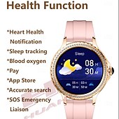 abordables Pulseras inteligentes-696 HK27 Reloj inteligente 1.3 pulgada Pulsera inteligente Bluetooth Podómetro Recordatorio de Llamadas Seguimiento del Sueño Compatible con Android iOS Mujer Llamadas con Manos Libres Recordatorio