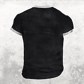 voordelige Sport- en gym-T-shirts-Voor heren Duitsland T-shirt Korte mouw T-shirt 3D-afdrukken Overhemd Casual Dagelijks Zwart Lente zomer Kleding S M L XL XXL 3XL