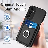 levne Pouzdra pro Samsung-telefon Carcasă Pro Samsung Galaxy S24 Ultra Plus S23 Ultra Plus S22 Plus Ultra A55 A35 A25 A15 5G A54 A34 A14 A53 A33 A23 A13 S25 Ultra Zadní kryt Držák na prsteny Slot pro kartu Nárazuvzdorné Retro
