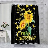 cheap Shower Curtains-Plant Series Waterproof Shower Curtain 180cm*180cm(70&quot;*70&quot;) Botanical Bathroom Decor Mildew Resistant Polyester Fabric for Bath Tub Shower