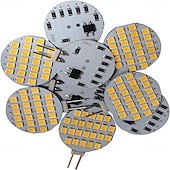 Χαμηλού Κόστους LED Bi-pin Λάμπες-g4 led λαμπτήρας 24-2835 smd led 1,5w φως ημέρας 3000k dimmable super φωτεινό 15w αντικατάσταση αλογόνου για τροχόσπιτο τροχόσπιτο ρυμουλκούμενο σκάφος κάτω από θόλο ντουλαπιού φως dc 12v 10 τμχ