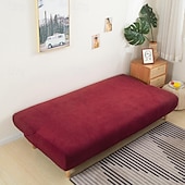 economico Copertura del divano futon-Copridivano letto senza braccioli in tessuto jacquard 3 diverse dimensioni fodere per decorazioni per divano in velluto di mais protezione elasticizzata copripanca elastico