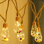 זול מופעל באמצעות אנרגיה סולארית-אור חבל שמש חיצוני קמפינג נורת מחרוזת אורות 16 led 8 מצבים תאורה ip65 אור עמיד למים לחג המולד מסיבת חתונה חיצונית קישוט מרפסת גן