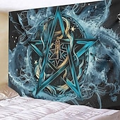 levne Nástěnné tapiserie-pentagram wicca wiccan pohanský psychedelický závěsný gobelín nástěnné umění velký gobelín nástěnná malba výzdoba fotografie pozadí přikrývka opona domácí ložnice dekorace obývacího pokoje